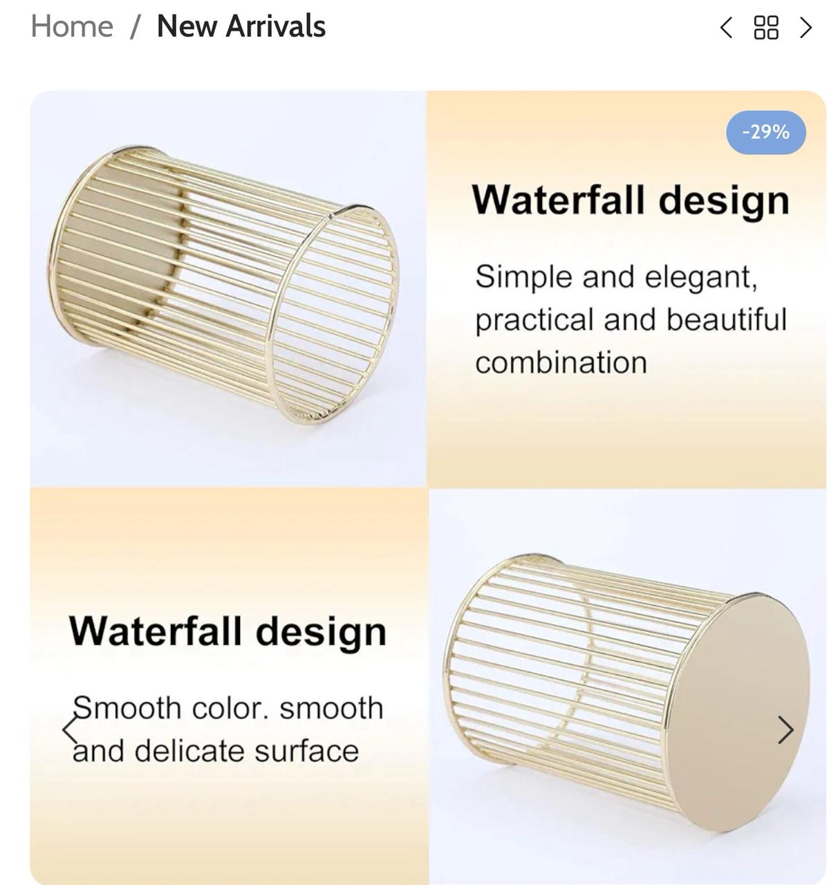 Luxury Metal Cosmetics Holder for Brushes and Pens