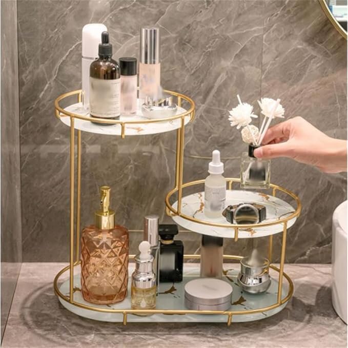 Luxury design 3 layer cosmetic organizer for Makeup storage