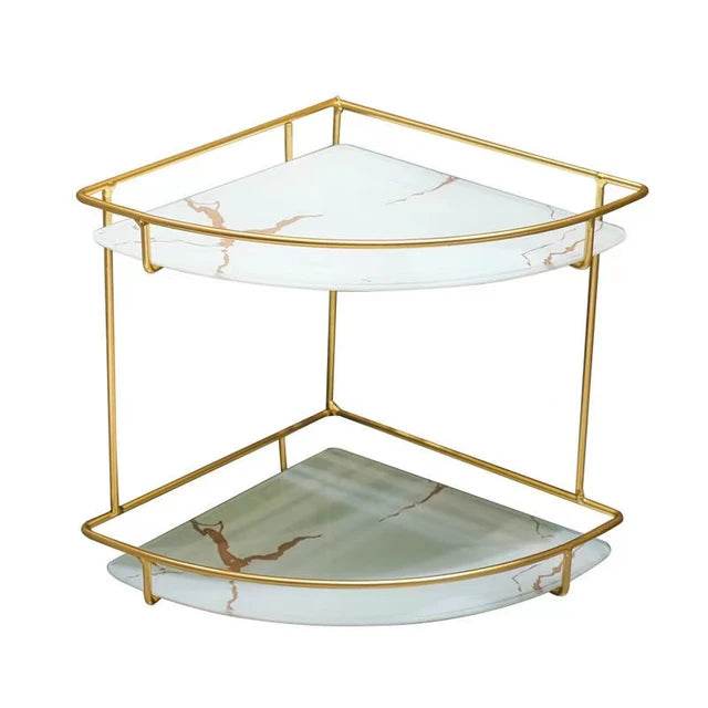 Ultra 2 Layers Design Corner Counter-Top Acrylic Shelf. - Designs Decore