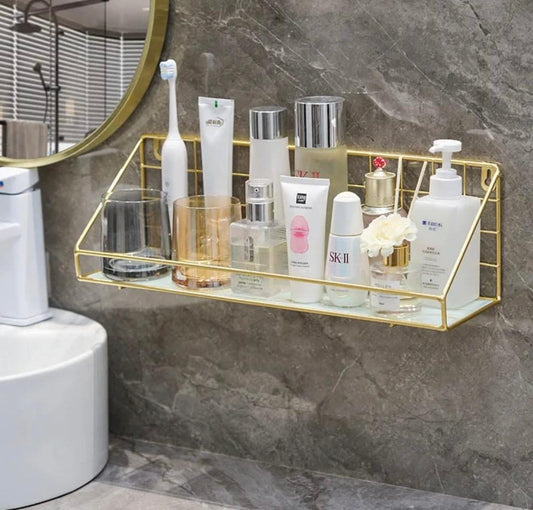 Luxury Golden Wall Shelf Organizer
