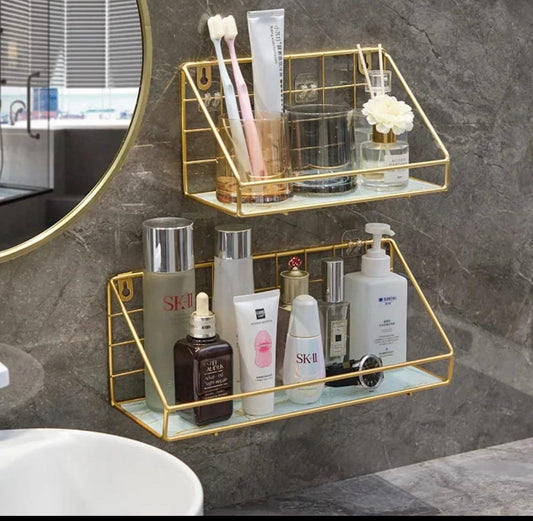 Luxury Golden Wall Shelf Organizer