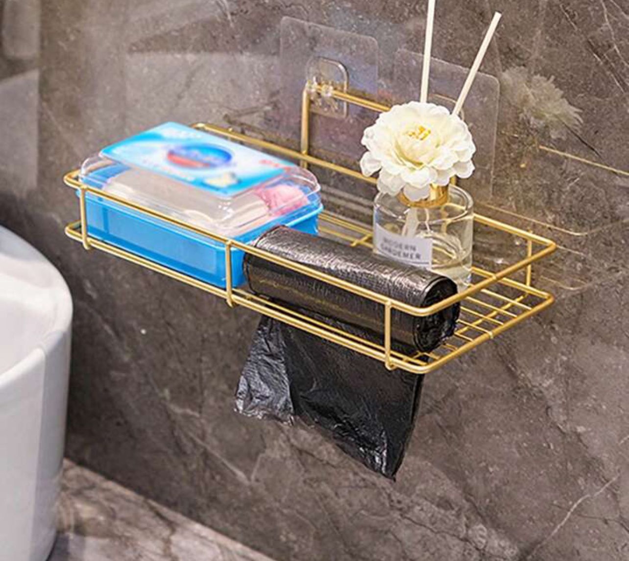 Ultra Luxury Bathroom Wall Mounted Storage Rack.