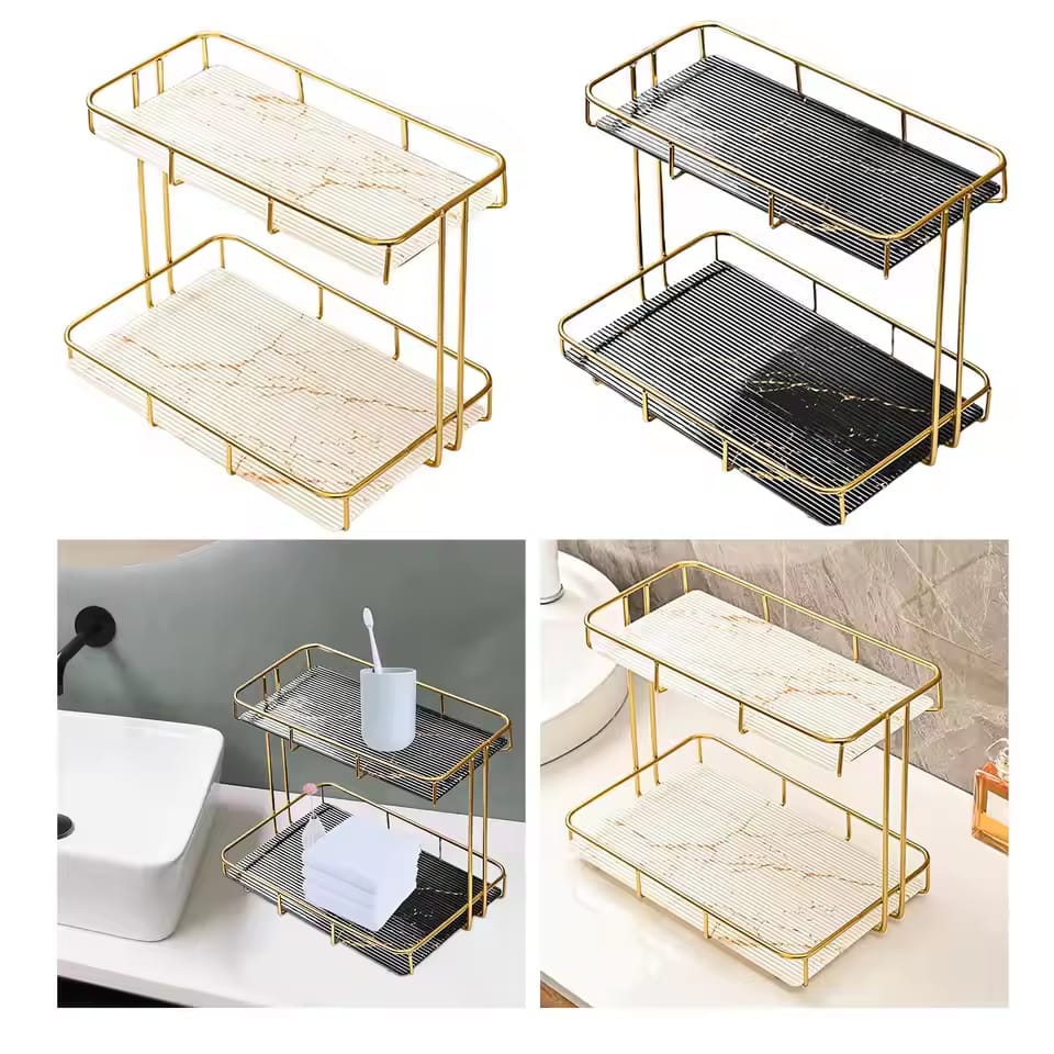 New Luxury design 2 Tier Bathroom Organizer