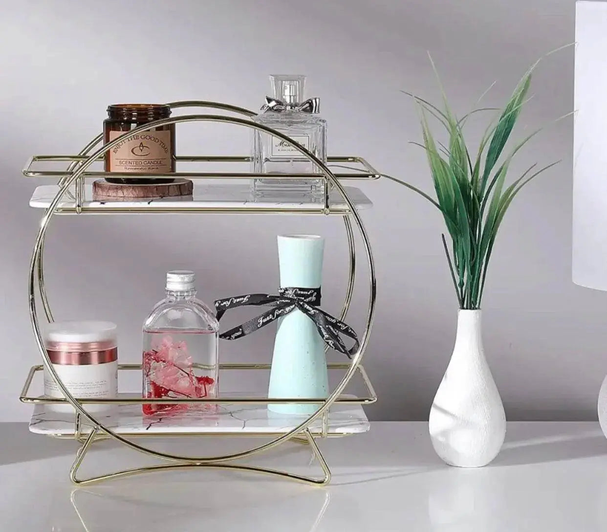 lUXURY 2-Tiers Cosmetics Organizer T Round Holder Latest Design - Designs Decore
