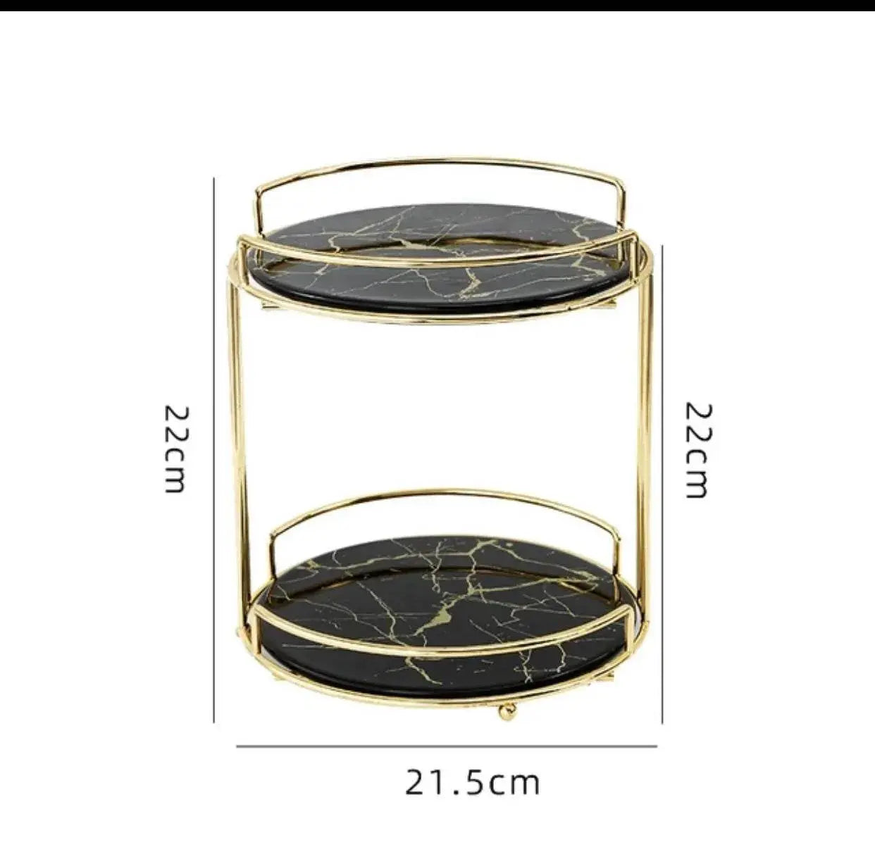 Luxury Round Shape 2 layer organizer tray - Designs Decore