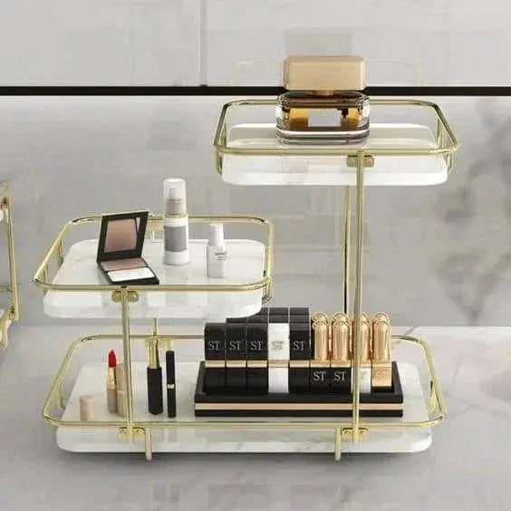 Luxury 3 layer cosmetic organizer for Makeup - Designs Decore