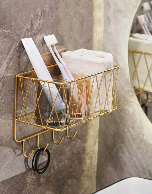 Washroom wall hanging For bath products storage tray - Designs Decore
