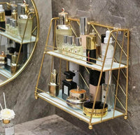 2 layer Washroom wall hanging storage for bath products