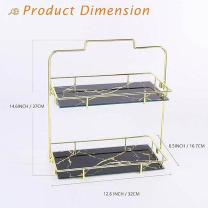Modern Design 2 Tier Makeup Organizer Shelf - Designs Decore