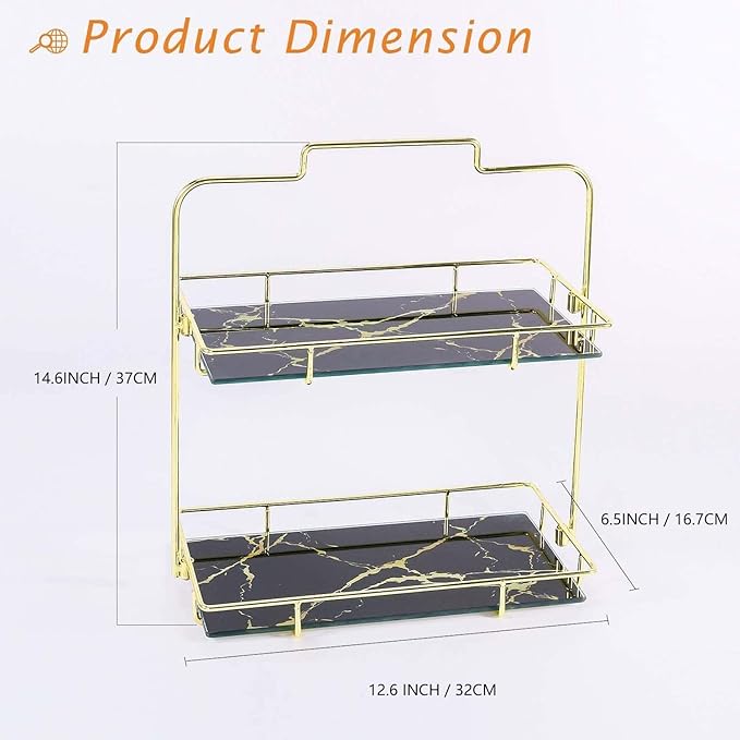 Modern Design 2 Tier Makeup Organizer Shelf