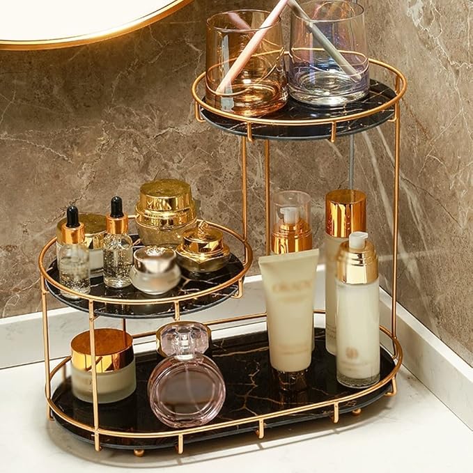 Luxury design 3 layer cosmetic organizer for Makeup storage