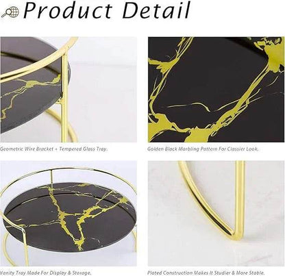 Luxury Design Round Makeup organizer tray - Designs Decore