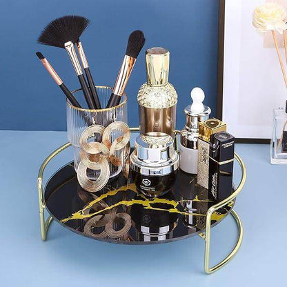 Luxury Design Round Makeup organizer tray - Designs Decore