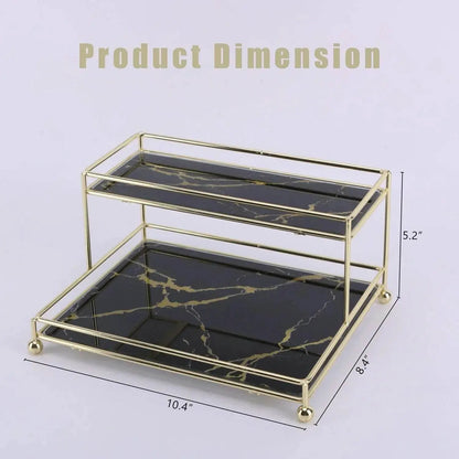 Double decker luxury design perfume lipstick Organizer Stand - Designs Decore