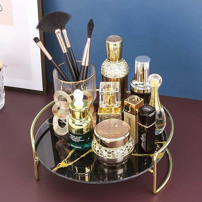 Luxury Design Round Makeup organizer tray - Designs Decore