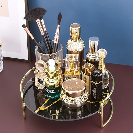 Luxury Design Round Makeup organizer tray