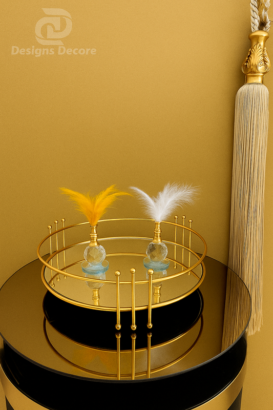 Modern Round Makeup Organizer Tray For Cosmatics