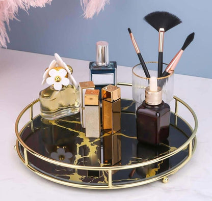 Latest Luxury Design Round Makeup organizer tray