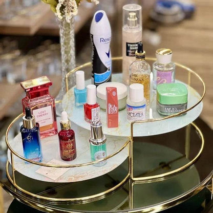Latest design 2 Pieces Makeup Organizers Tray Cosmetics Jewelry and Perfume. - Designs Decore