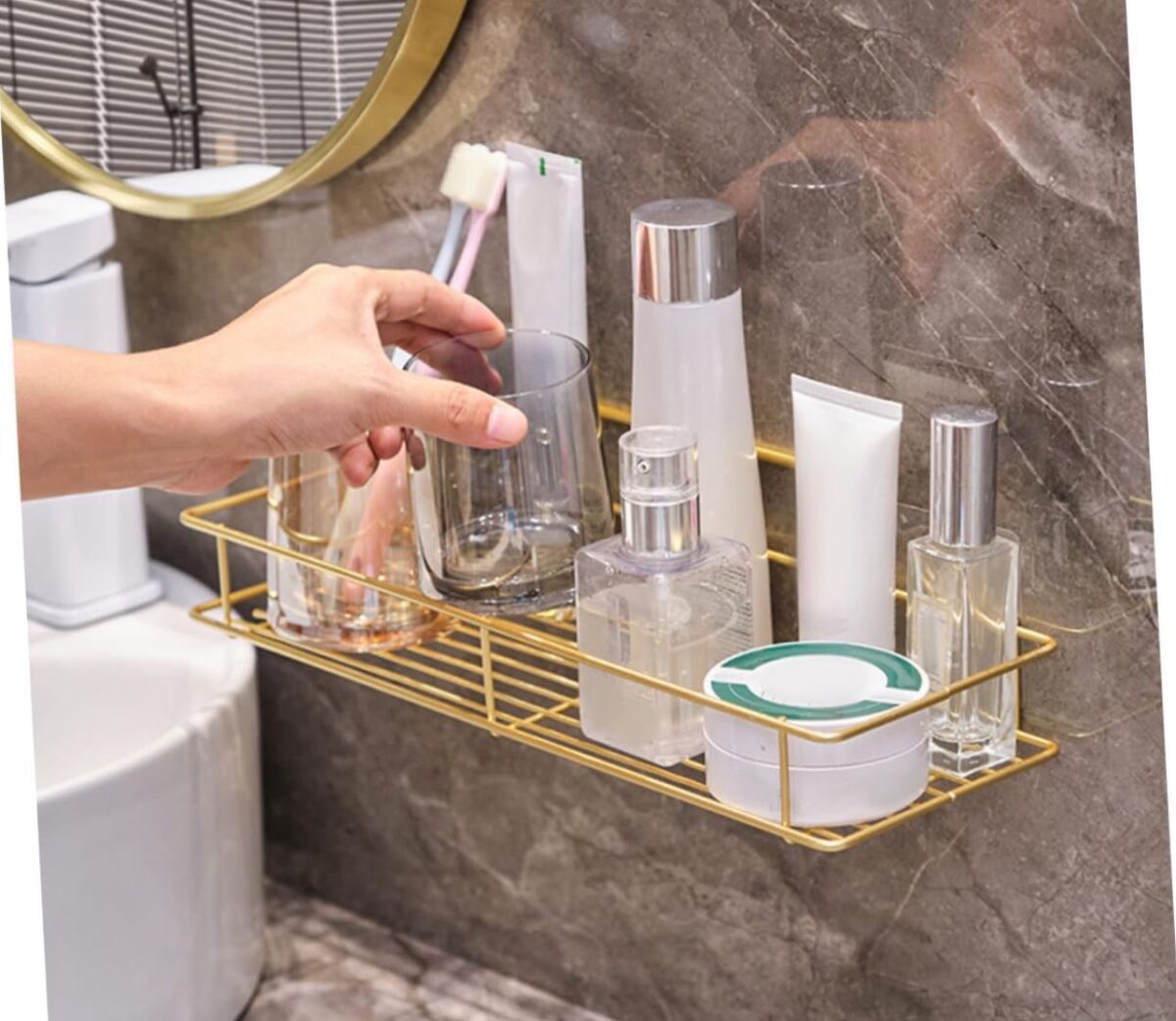 Ultra Luxury Bathroom Wall Mounted Storage Rack.