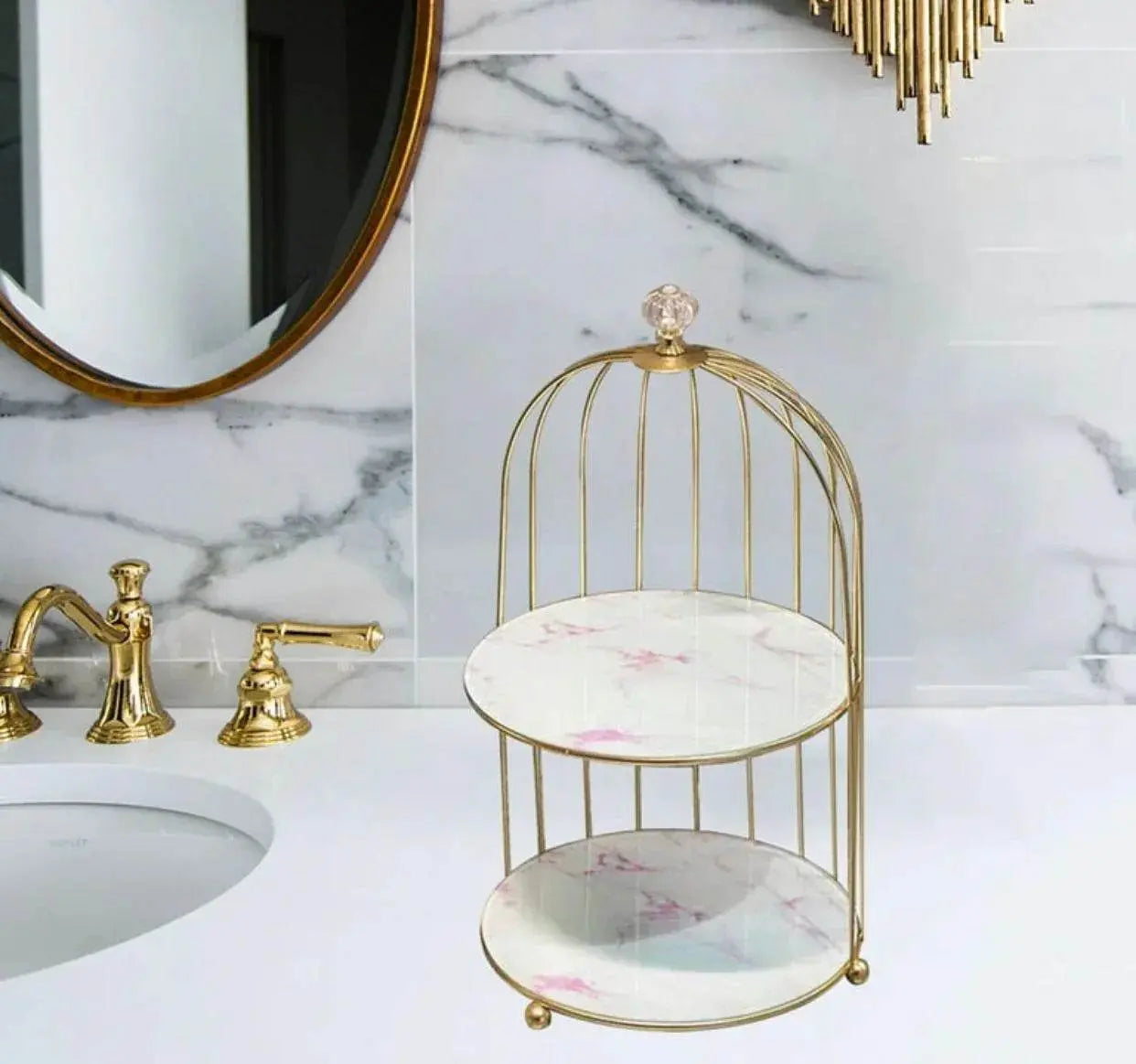 Luxury design 2 Tier Large organizer storage Cage - Designs Decore