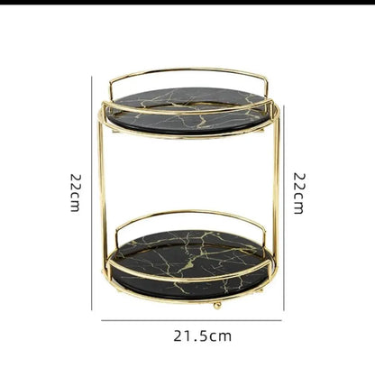 Luxury Round Shape 2 layer organizer tray - Designs Decore
