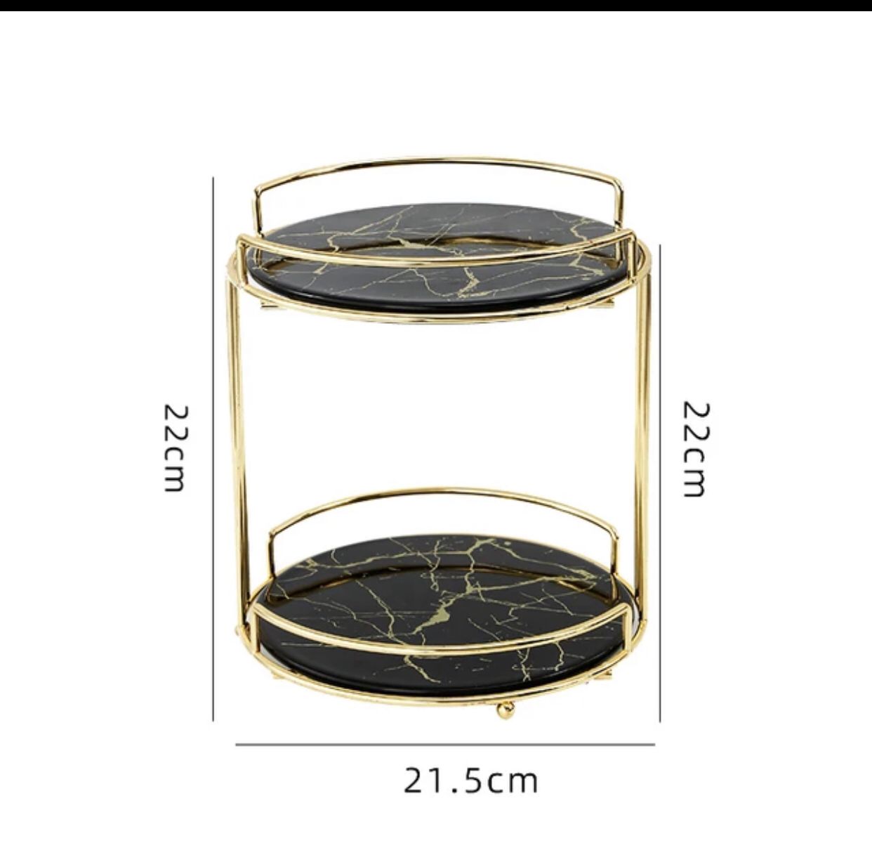 Luxury Round Shape 2 layer organizer tray