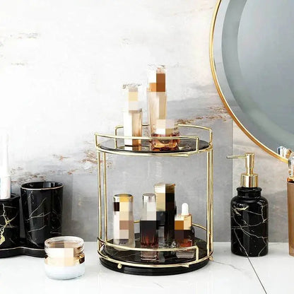 Luxury Round Shape 2 layer organizer tray - Designs Decore