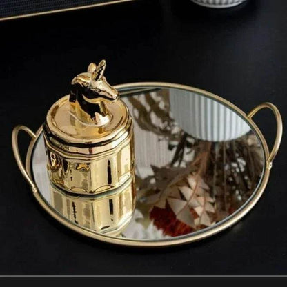 Modern Design Single Round Makeup organizer tray - Designs Decore