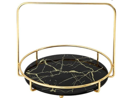 Luxury Handel Round Makeup Organizer Tray - Designs Decore