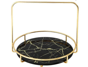 Luxury Handel Round Makeup Organizer Tray