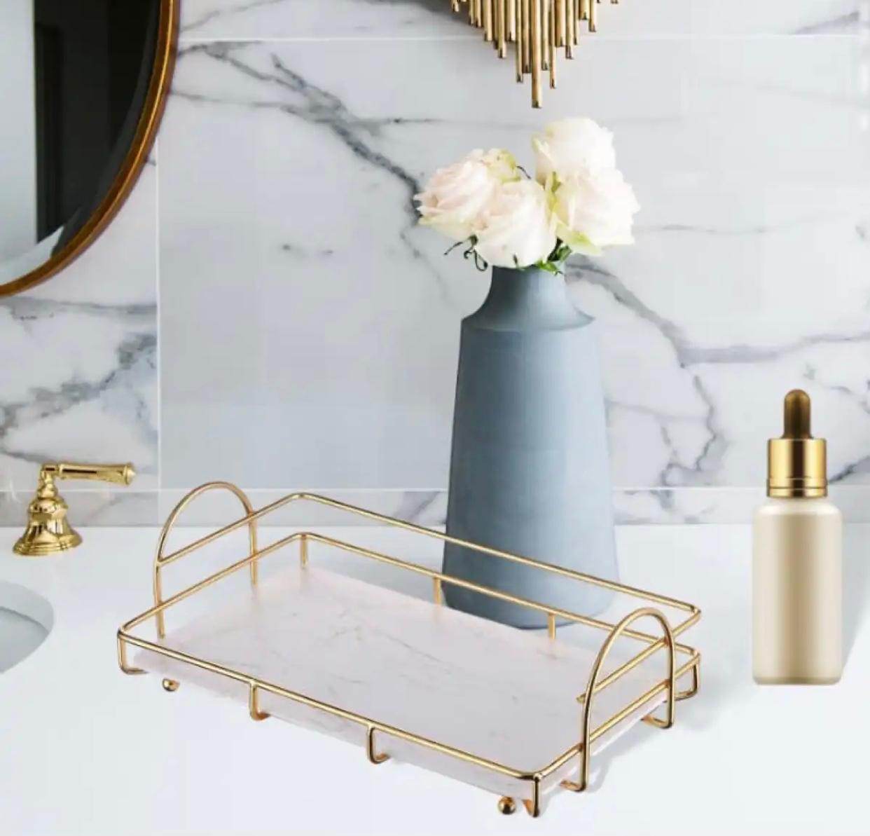 Latest design Double handeled Tray For Makeup, Lipstick, Perfume & Jewlery. - Designs Decore