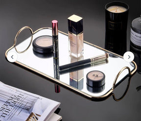 Luxury design Tableware Cosmetics Dish With Mirror Tray