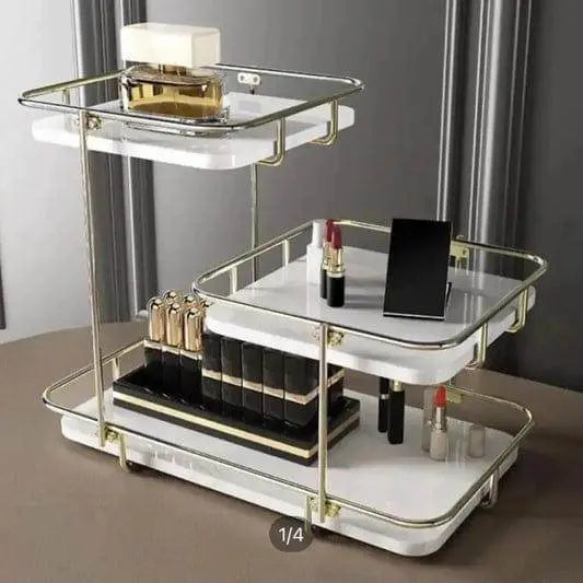 Luxury 3 layer cosmetic organizer for Makeup - Designs Decore