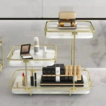 Luxury 3 layer cosmetic organizer for Makeup - Designs Decore