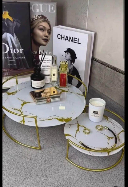 Latest design 2 Pieces Makeup Organizers Tray Cosmetics Jewelry and Perfume. - Designs Decore