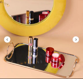 Luxury design Tableware Cosmetics Dish With Mirror Tray